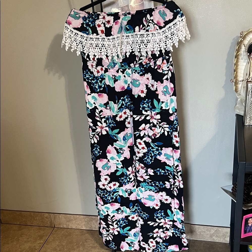 Floral Off-Shoulder Jumpsuit